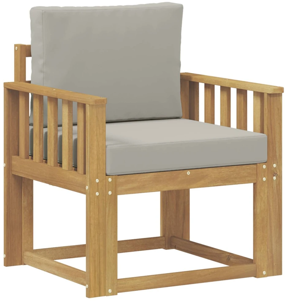 Lauko sofa Poliesteris Balta ir šviesiai pilka