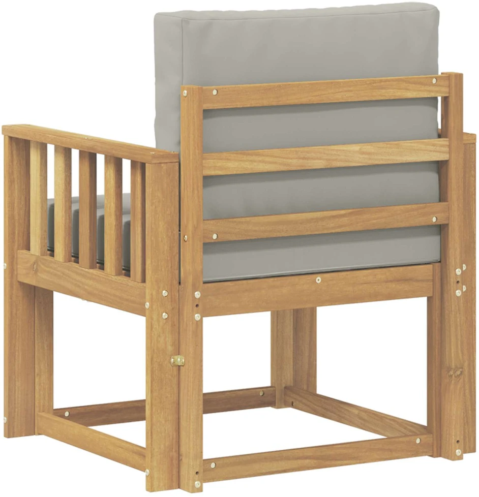 Lauko sofa Poliesteris Balta ir šviesiai pilka