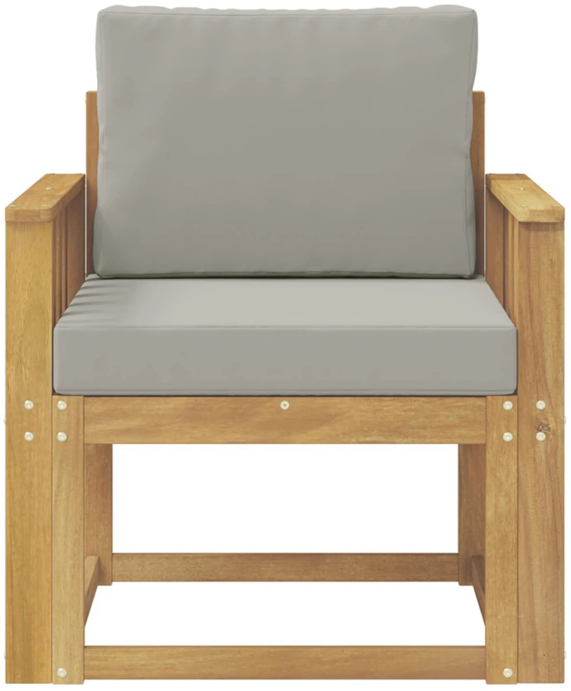 Lauko sofa Poliesteris Balta ir šviesiai pilka