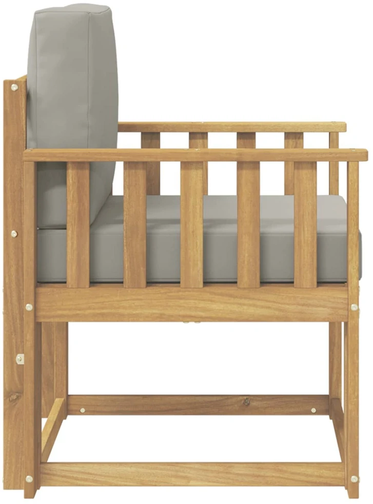 Lauko sofa Poliesteris Balta ir šviesiai pilka