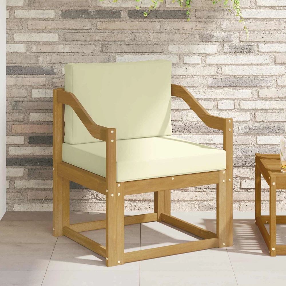 Lauko sofa Poliesteris Balta ir kreminė