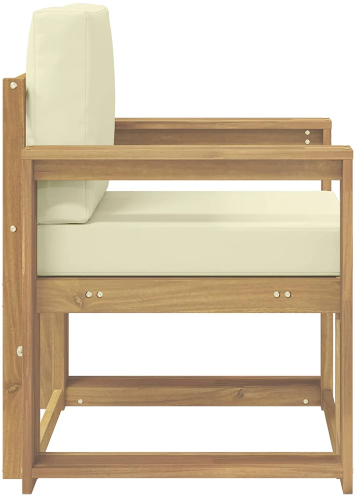 Lauko sofa Poliesteris Balta ir kreminė