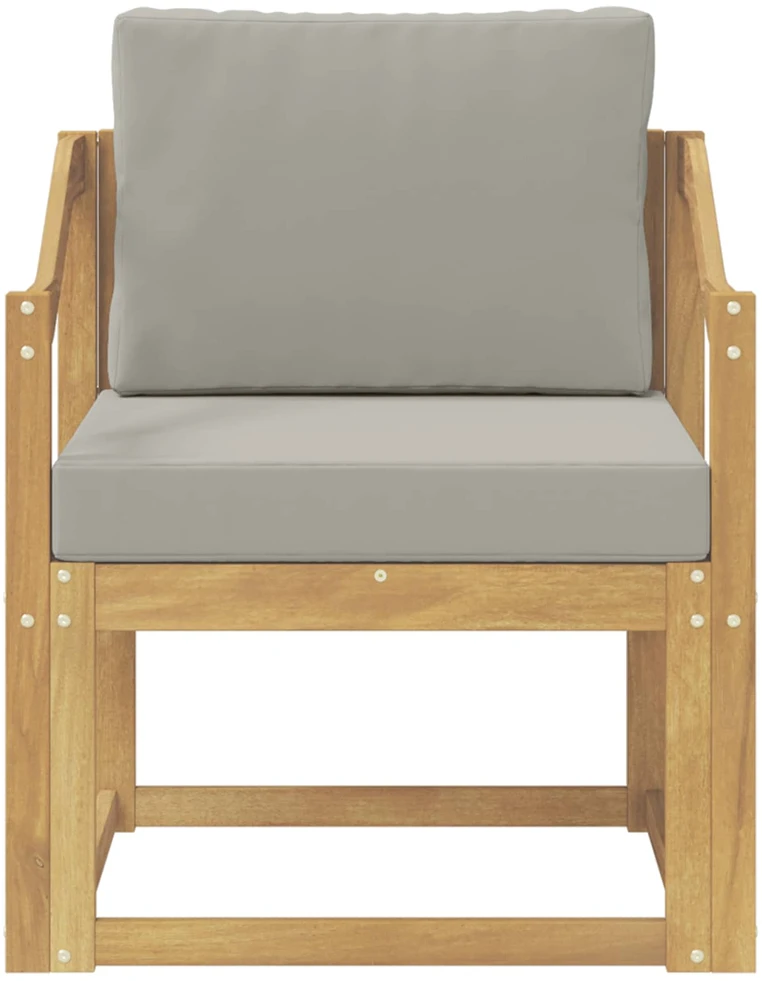 Lauko sofa Poliesteris Balta ir šviesiai pilka