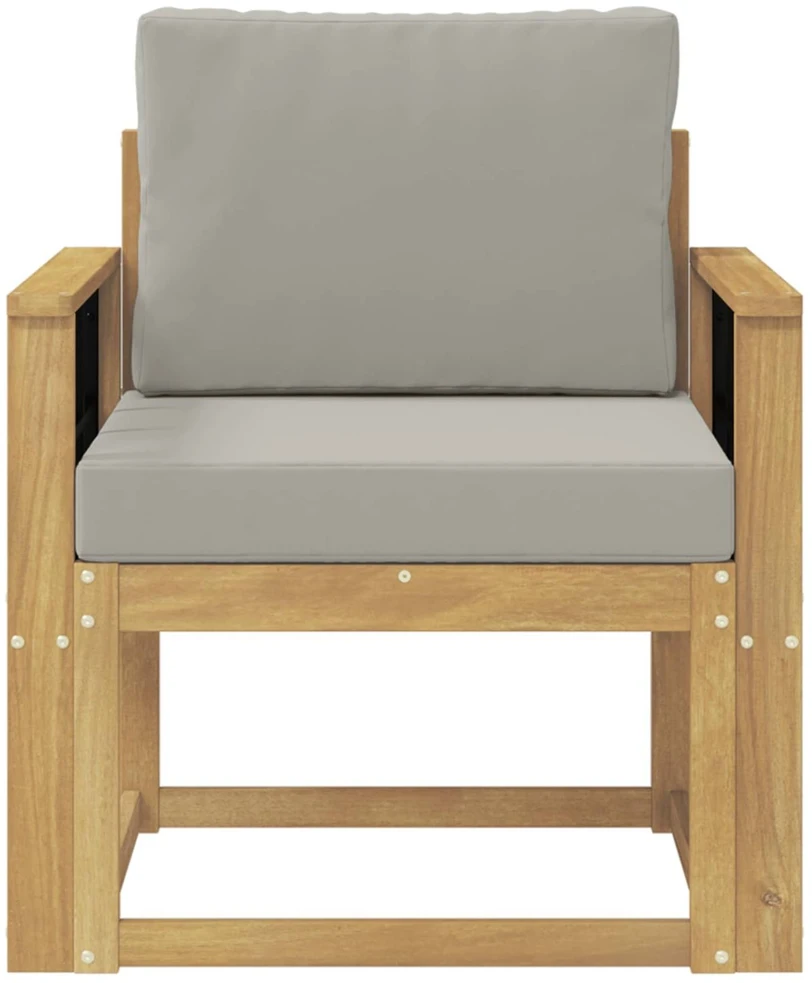 Lauko sofa Poliesteris Balta ir šviesiai pilka