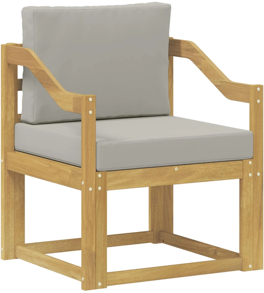Lauko sofa Poliesteris Balta ir šviesiai pilka