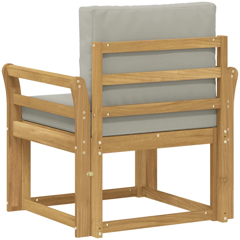 Lauko sofa Poliesteris Balta ir šviesiai pilka