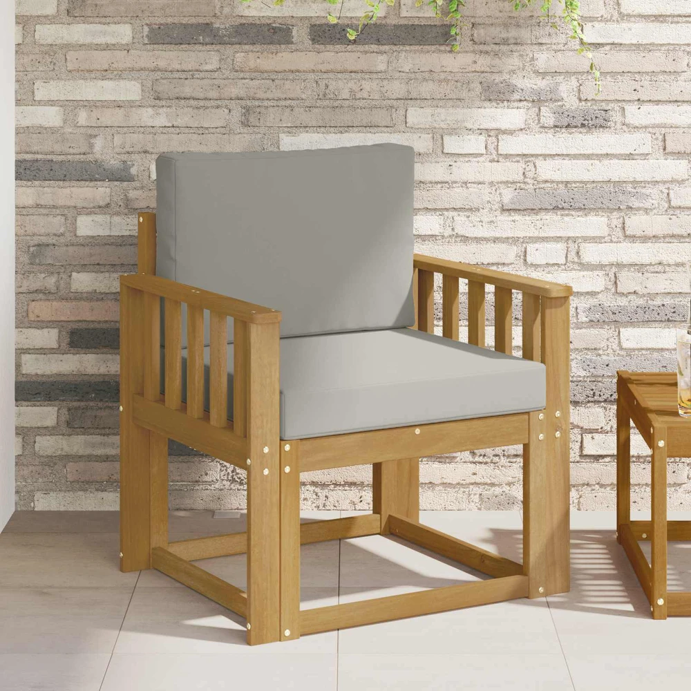 Lauko sofa Poliesteris Balta ir šviesiai pilka