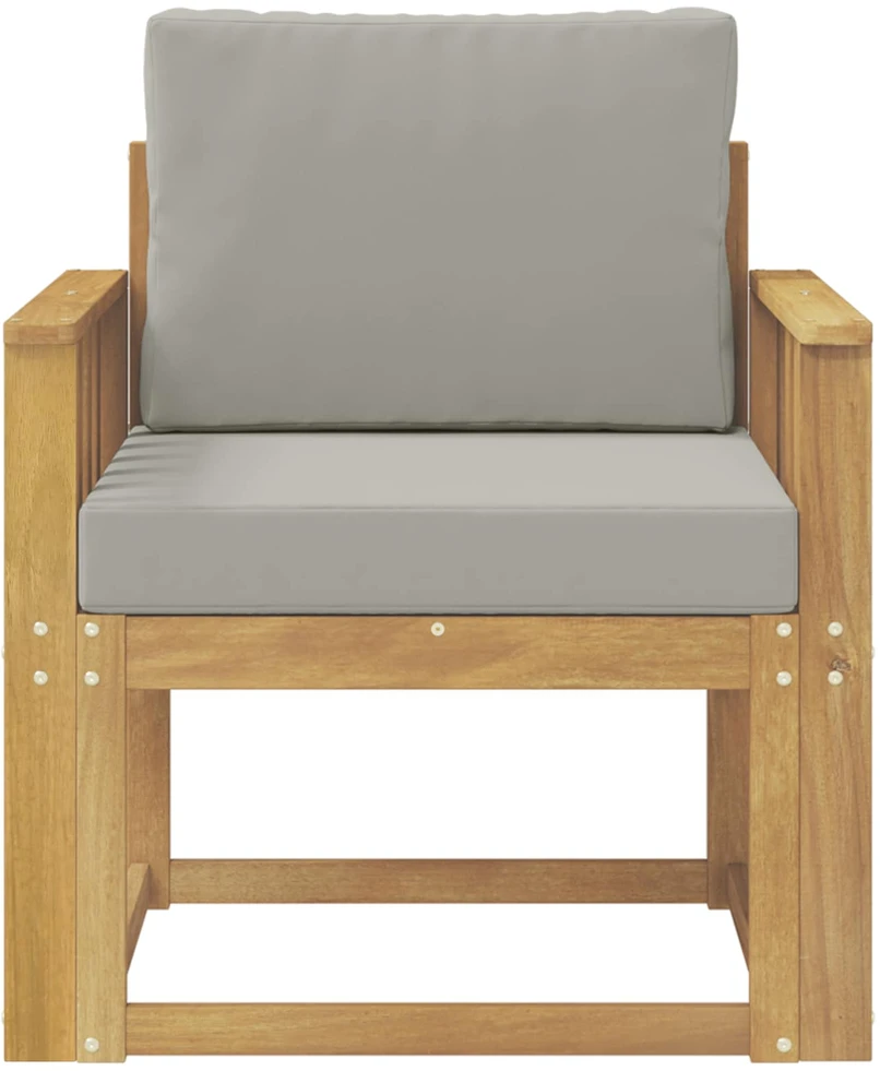 Lauko sofa Poliesteris Balta ir šviesiai pilka