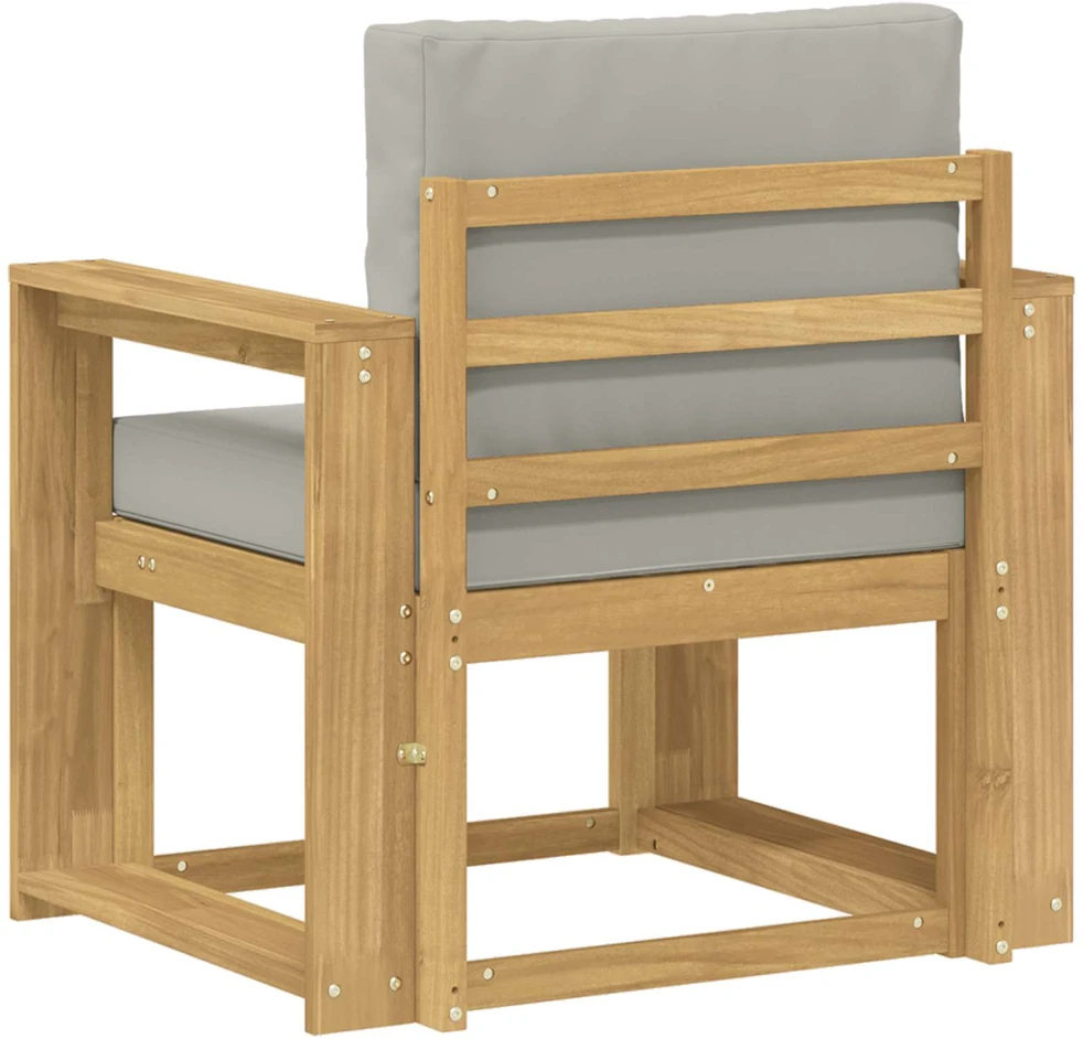 Lauko sofa Poliesteris Balta ir šviesiai pilka