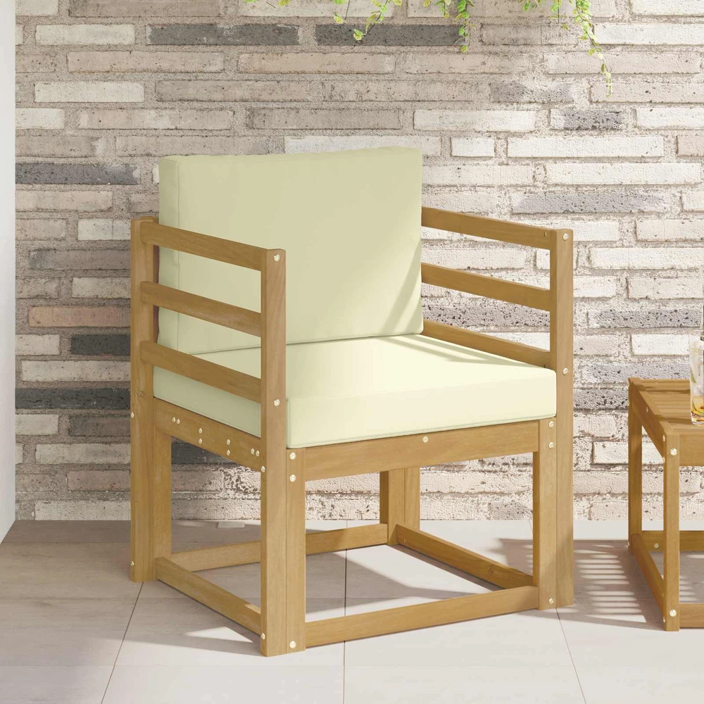 Lauko sofa Poliesteris Balta ir kreminė