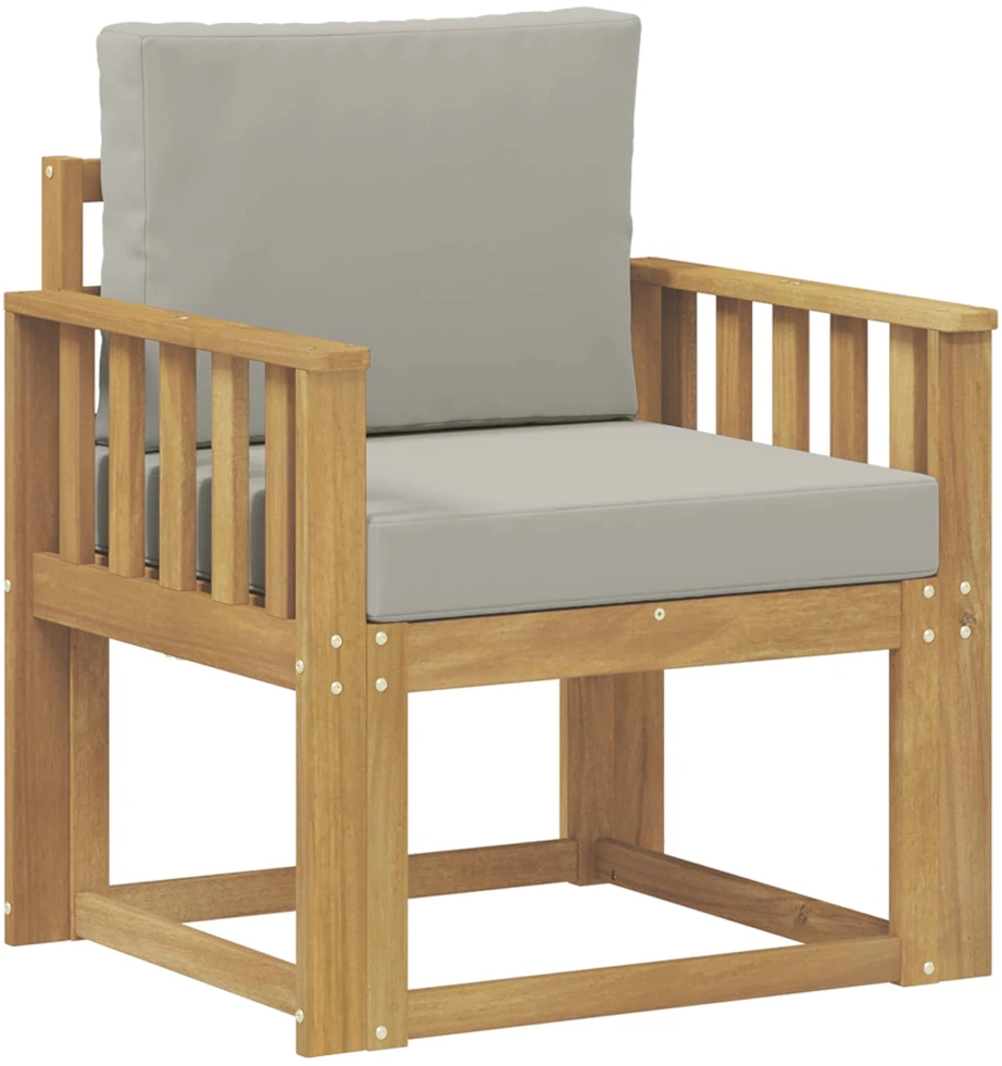 Lauko sofa Poliesteris Balta ir šviesiai pilka