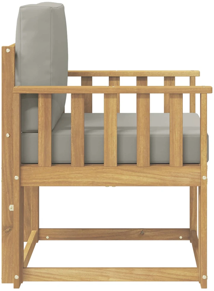 Lauko sofa Poliesteris Balta ir šviesiai pilka