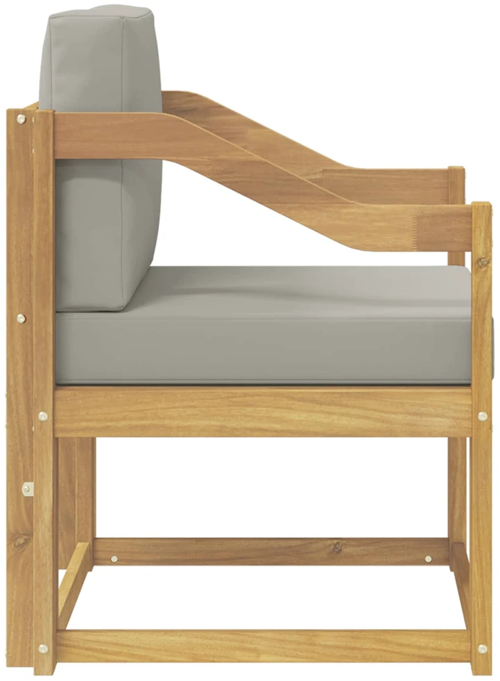 Lauko sofa Poliesteris Balta ir šviesiai pilka