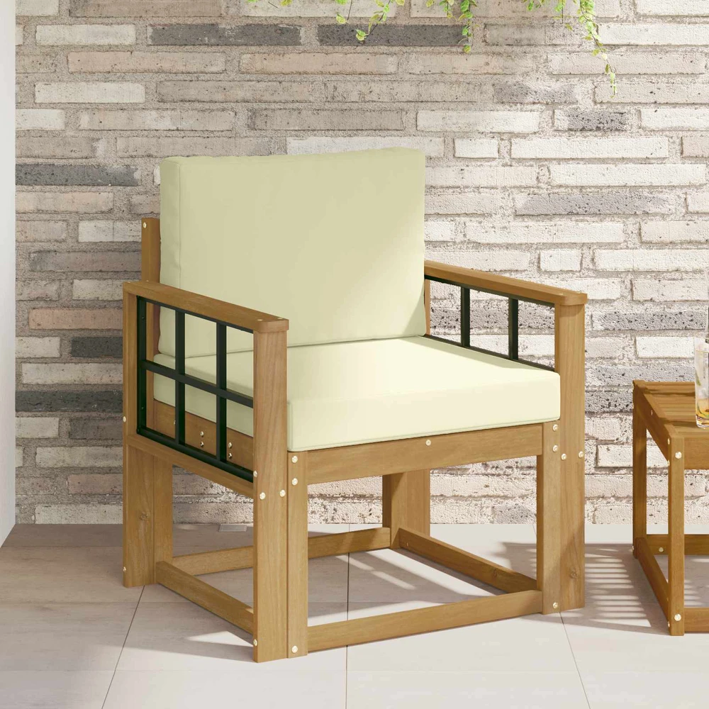 Lauko sofa Poliesteris Balta ir kreminė