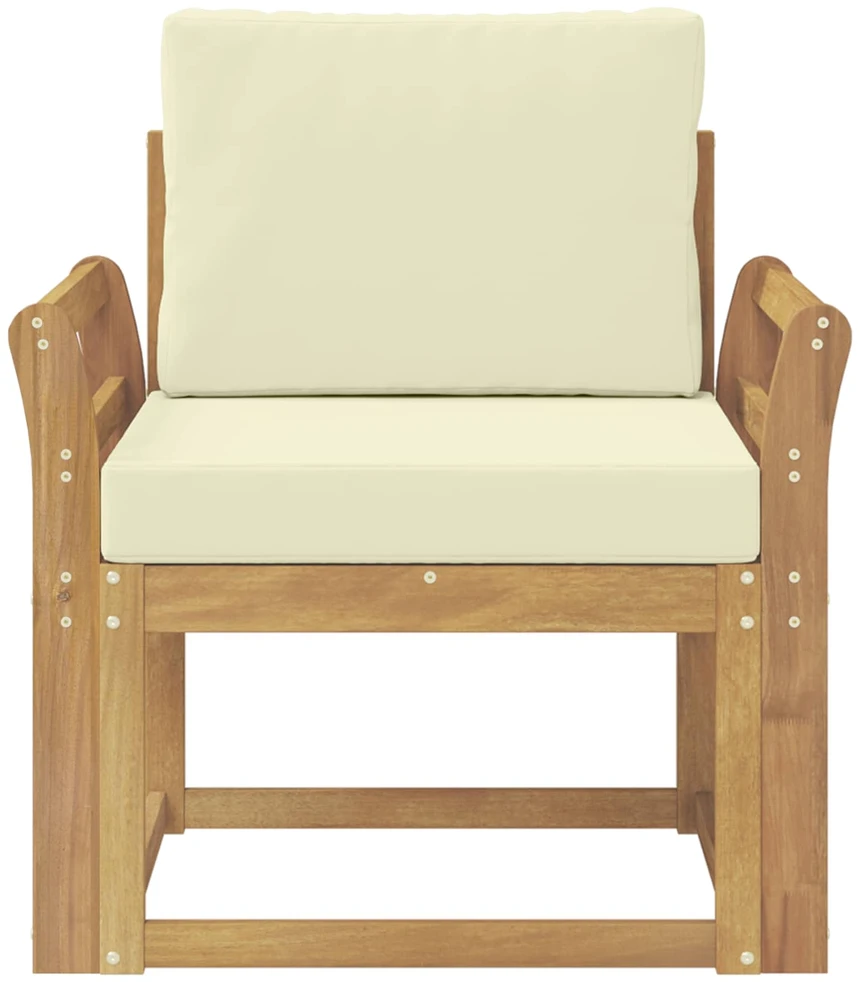 Lauko sofa Poliesteris Balta ir kreminė