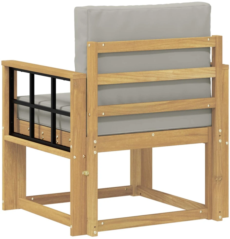 Lauko sofa Poliesteris Balta ir šviesiai pilka