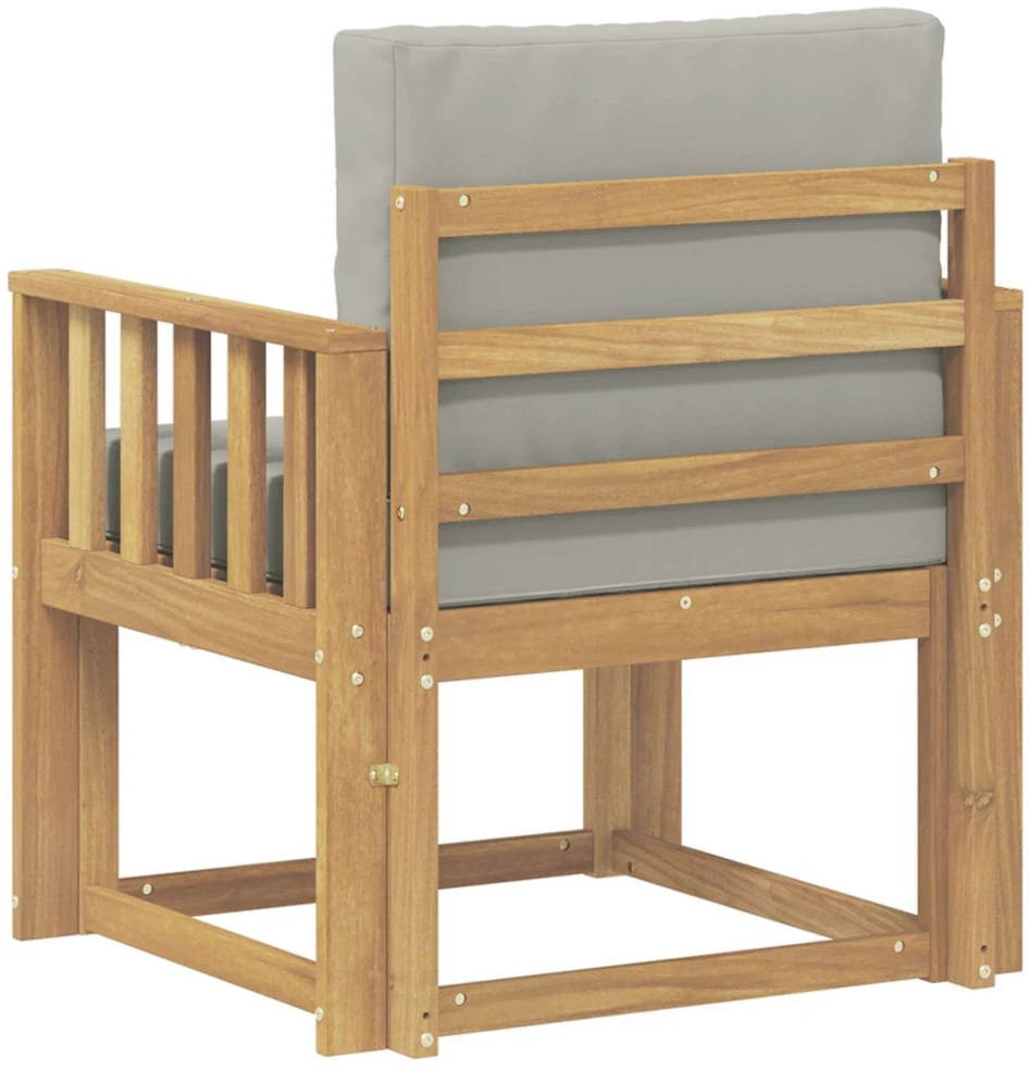 Lauko sofa Poliesteris Balta ir šviesiai pilka