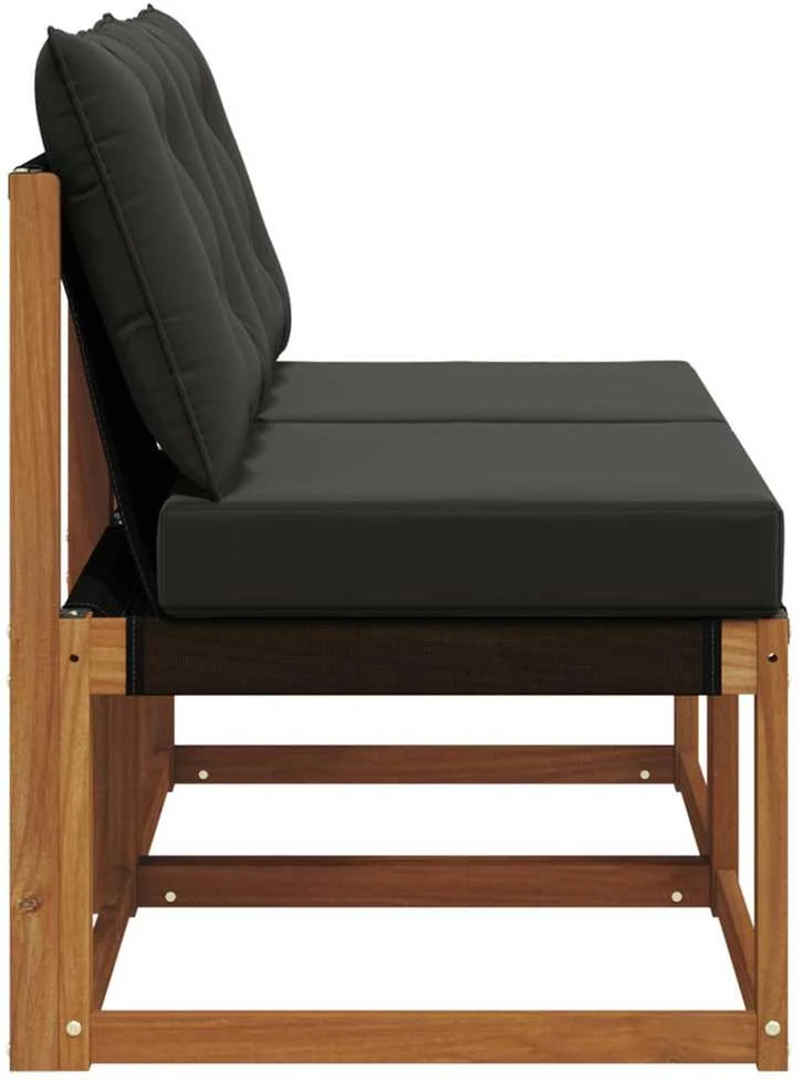 2 vnt. Lauko vidurinė sofa Kietas akacijos medis ir tekstilenas