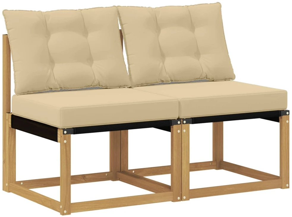 2 vnt. Lauko Vidurinis Sofa Balta