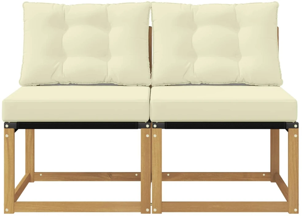 2 vnt. Lauko Vidurinis Sofa Balta