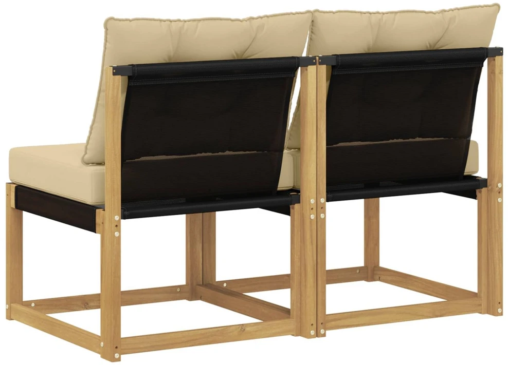 2 vnt. Lauko Vidurinis Sofa Balta
