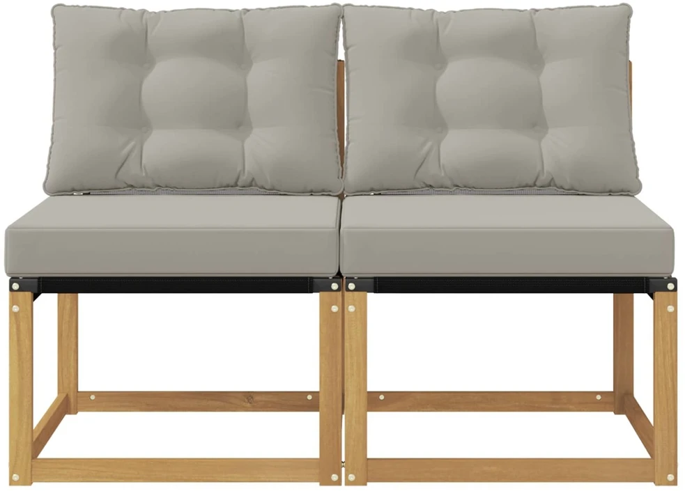 2 vnt. Lauko Vidurinis Sofa Balta