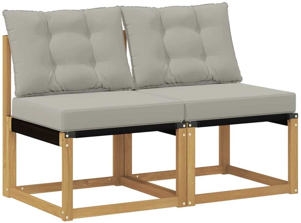 2 vnt. Lauko Vidurinis Sofa Balta