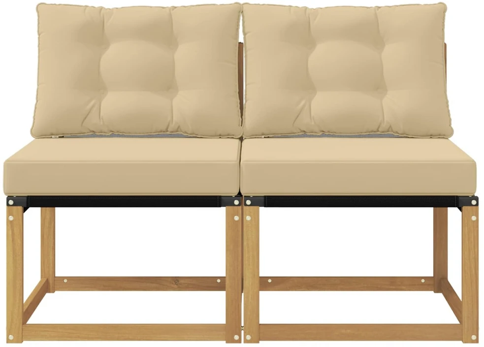 2 vnt. Lauko Vidurinis Sofa Balta
