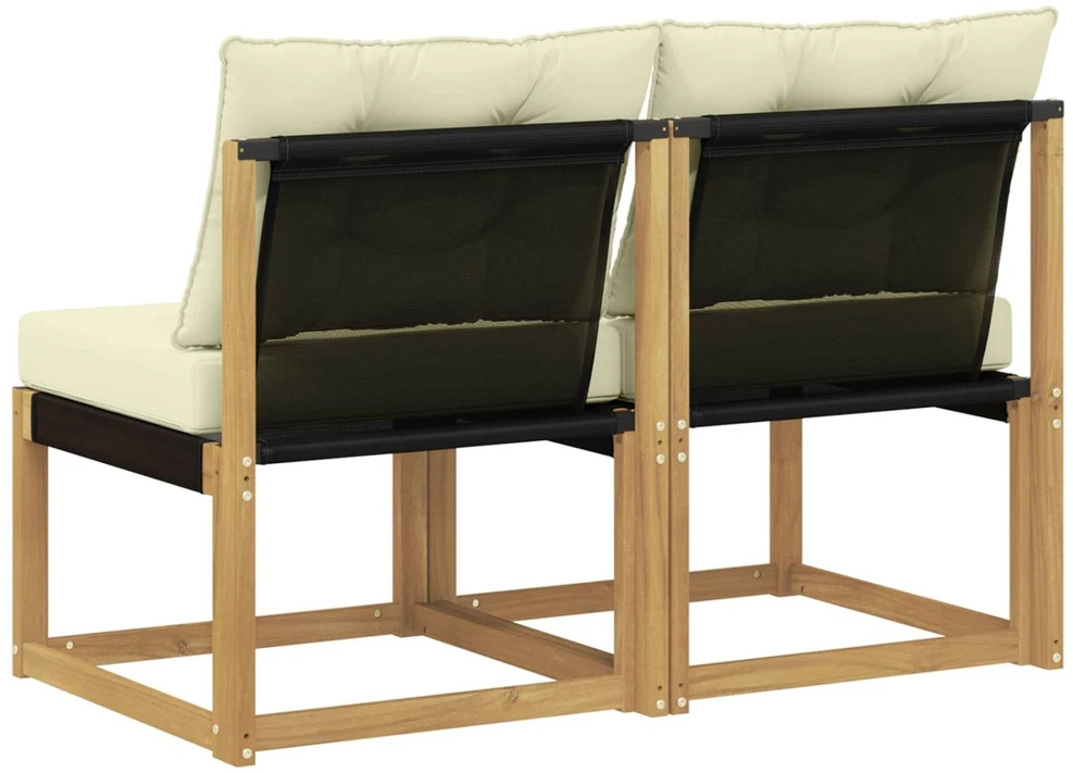 2 vnt. Lauko Vidurinis Sofa Balta