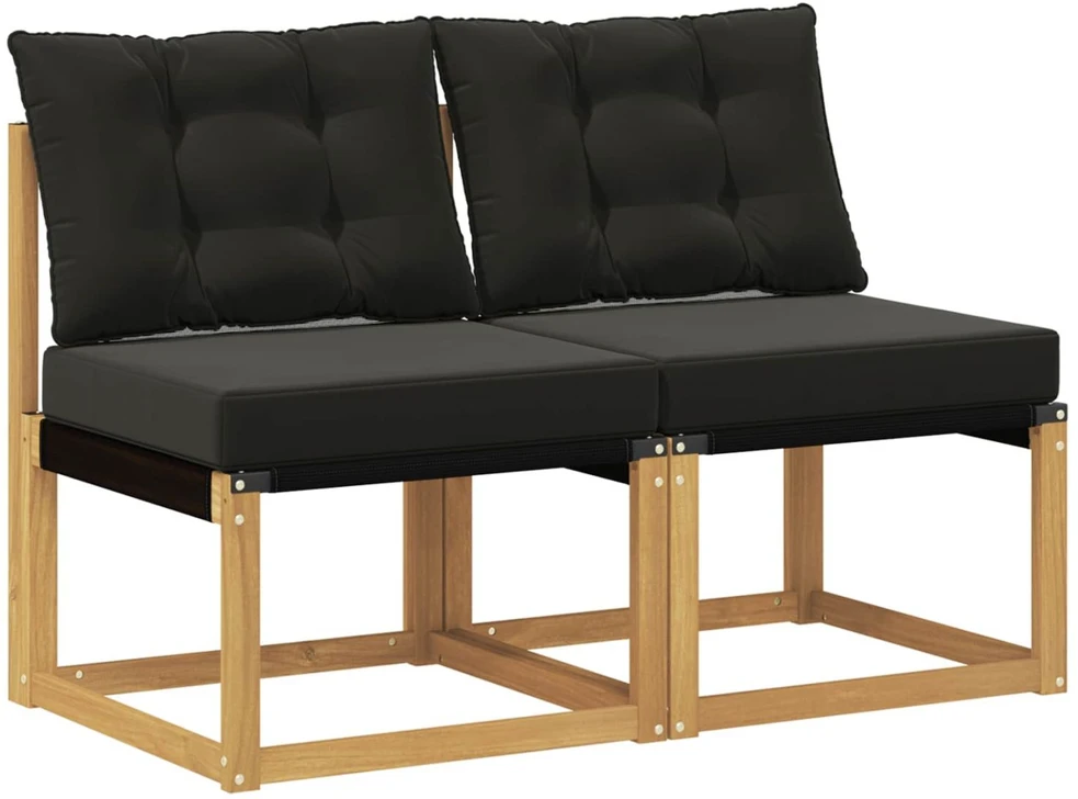 2 vnt. Lauko Vidurinis Sofa Balta