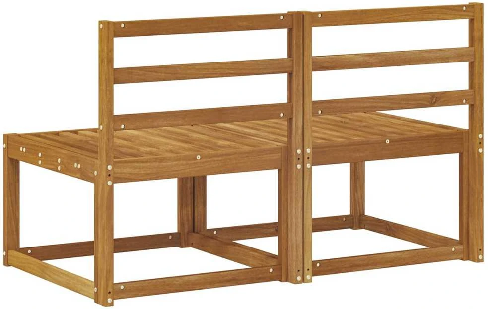2 Vienetas Lauko Vidurinis Sofa Kietos akacijos mediena