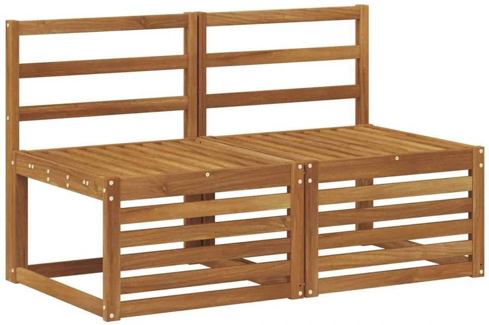 2 Vienetas Lauko Vidurinis Sofa Kietos akacijos mediena
