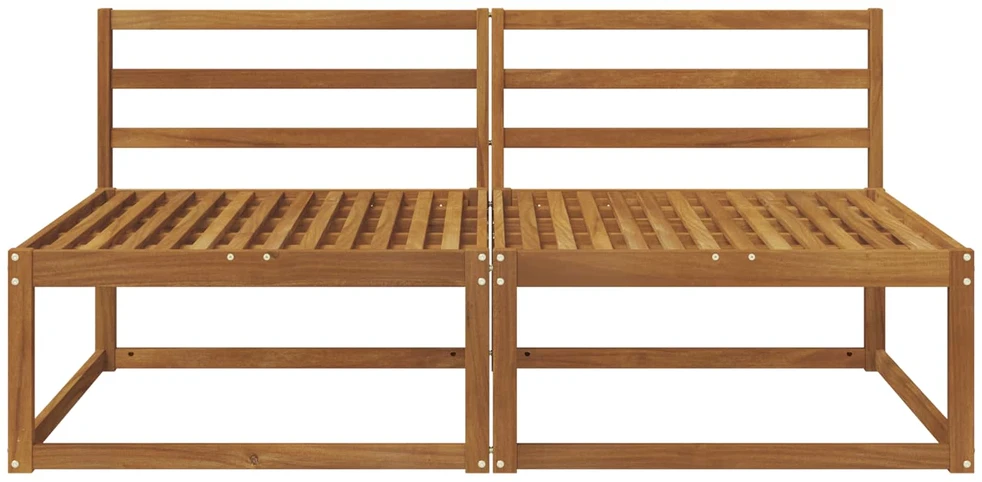 2 Vienetas Lauko Vidurinis Sofa Natūrali 158 x 83 x 73 cm