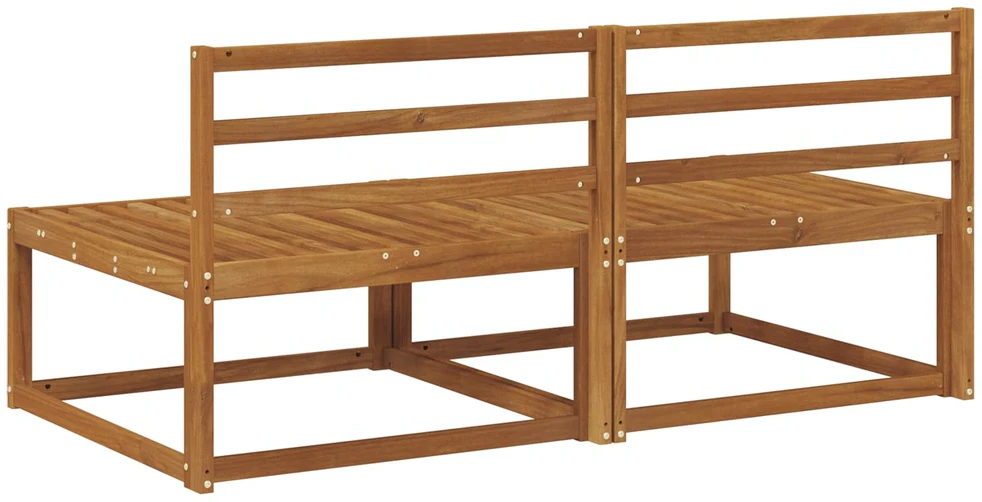 2 Vienetas Lauko Vidurinis Sofa Natūrali 158 x 83 x 73 cm