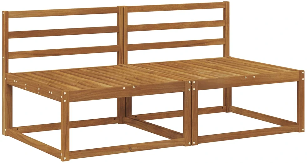 2 Vienetas Lauko Vidurinis Sofa Natūrali 158 x 83 x 73 cm