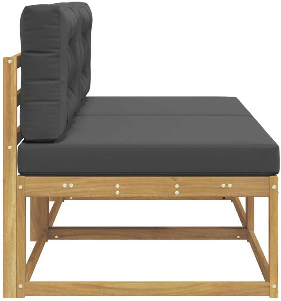 2 Vienetas Lauko Vidurinis Sofa Poliesteris Balta