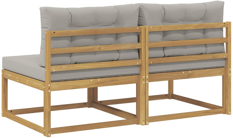 2 Vienetas Lauko Vidurinis Sofa Poliesteris Balta