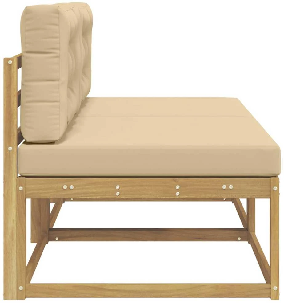 2 Vienetas Lauko Vidurinis Sofa Poliesteris Balta
