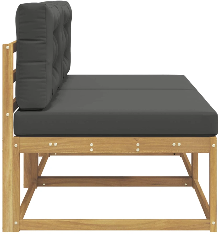 2 Vienetas Lauko Vidurinis Sofa Poliesteris Balta