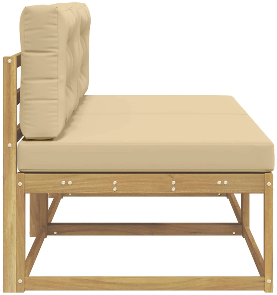 2 Vienetas Lauko Vidurinis Sofa Poliesteris Balta