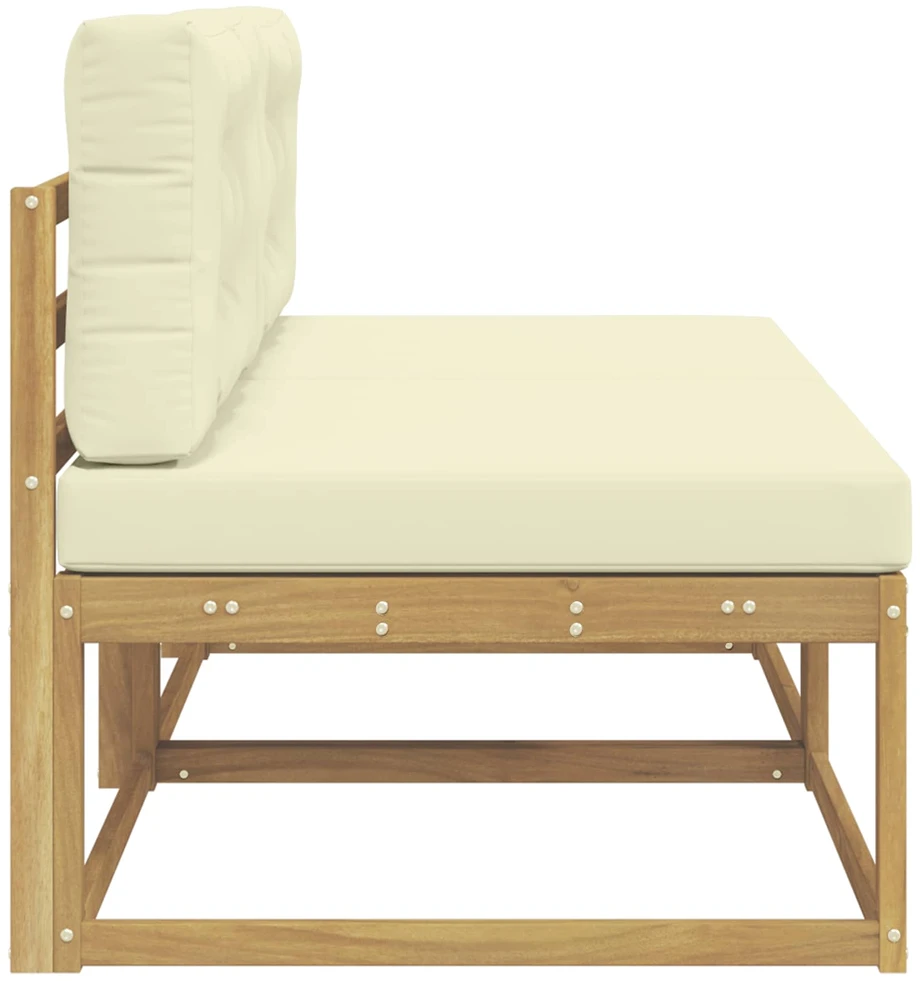 2 Vienetas Lauko Vidurinis Sofa Poliesteris Balta
