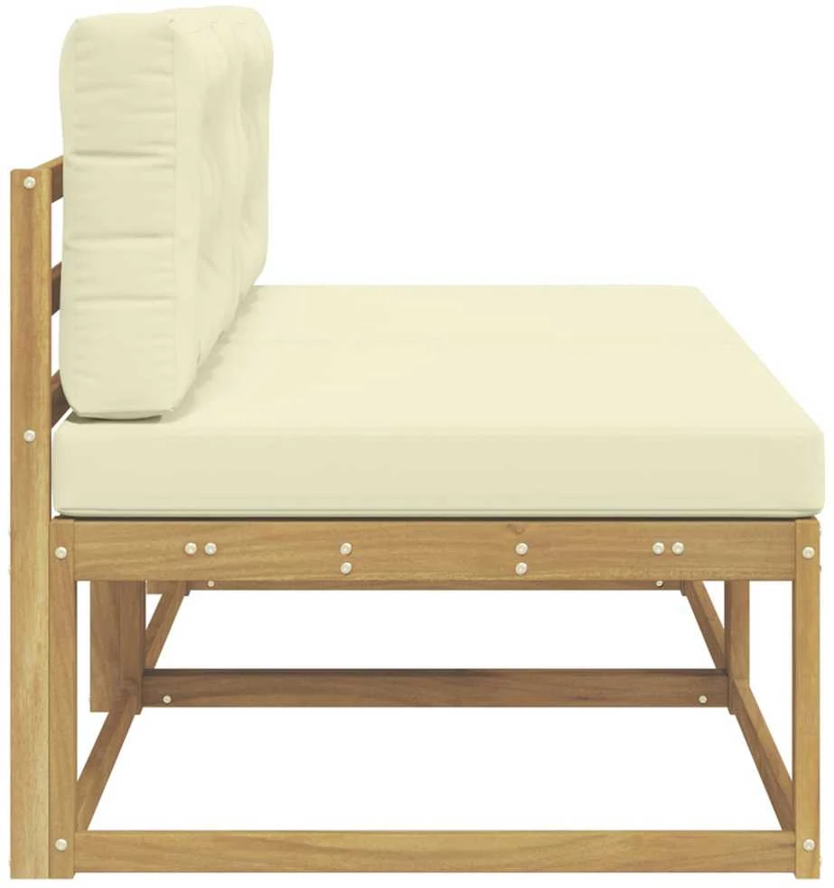 2 Vienetas Lauko Vidurinis Sofa Poliesteris Balta