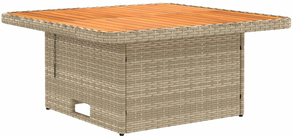 2 Vienetas Sodo vidurinė sofa su pakeliama lentele poliratanas