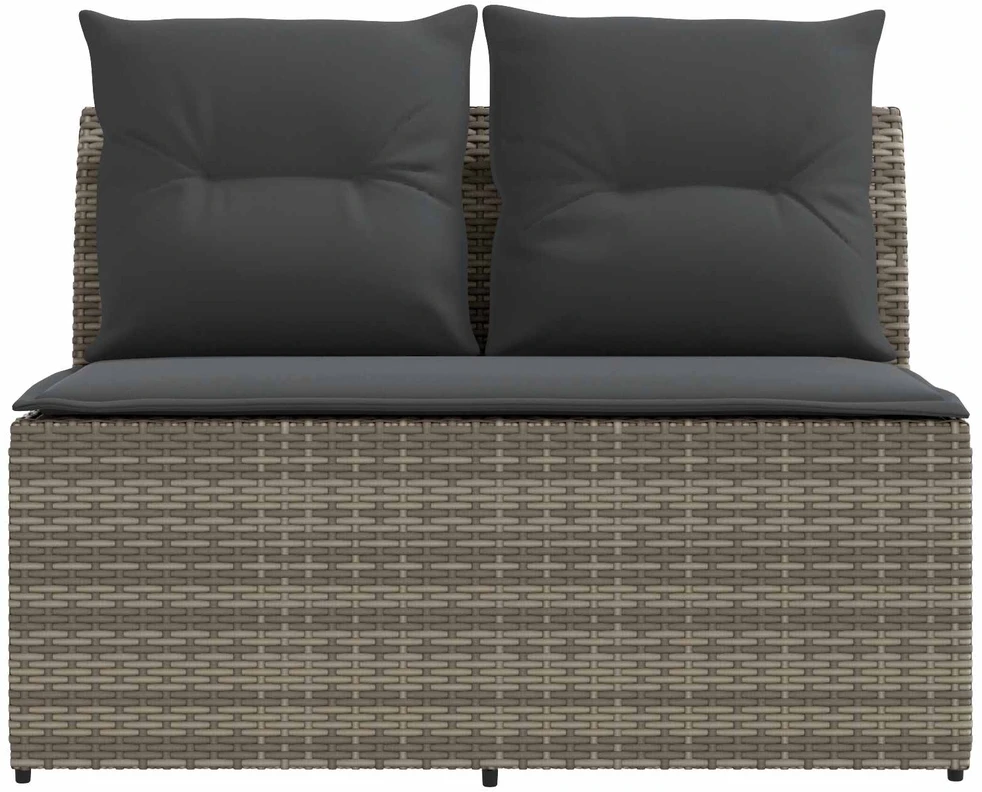 2 Vienetas Sodo vidurinė sofa su pakeliama lentele poliratanas
