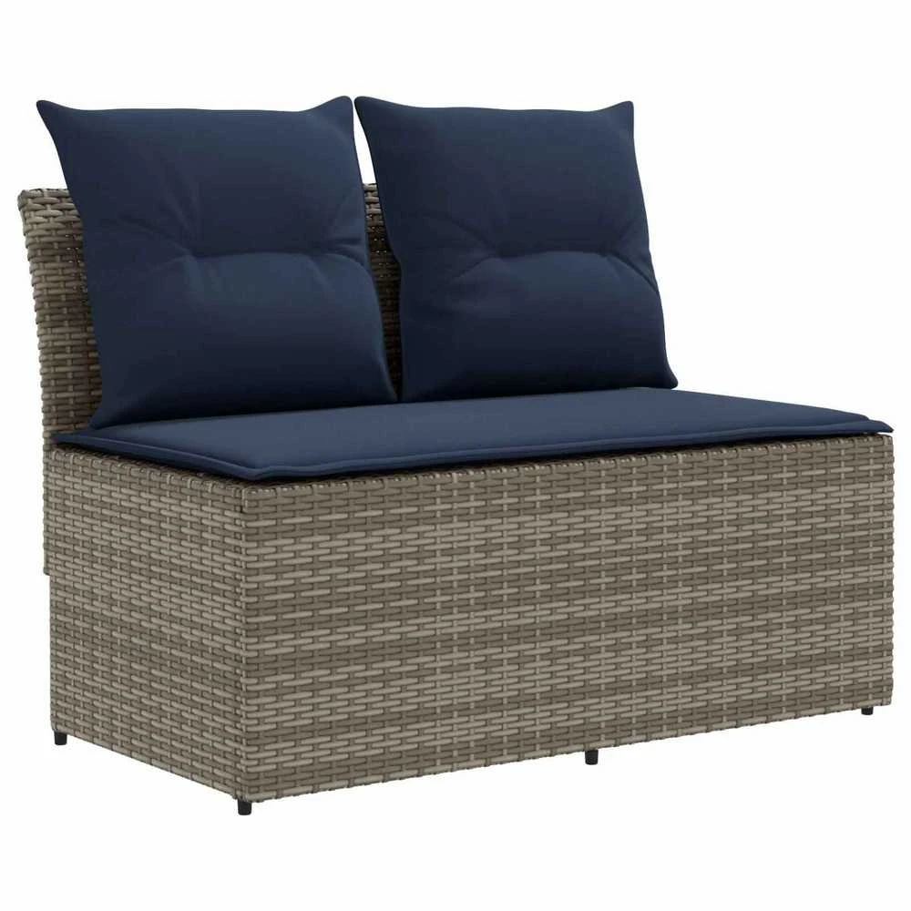 2 Vienetas Sodo vidurinė sofa su pakeliama lentele poliratanas