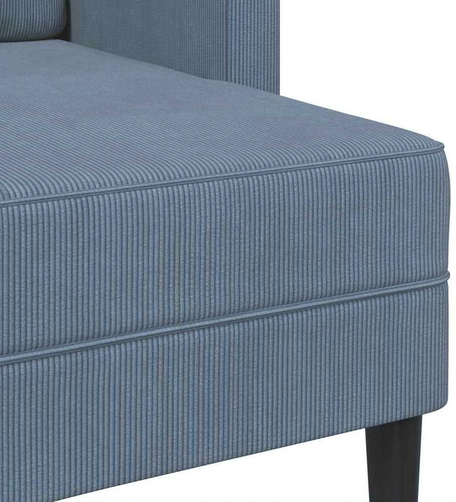 2-vietė sofa su gultu L formos mėlyna 125 cm patalynė