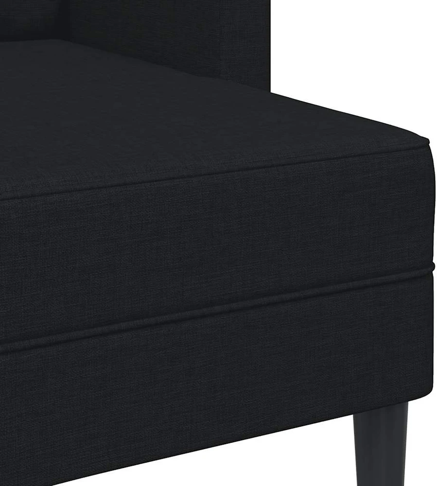 2-vietė sofa su L formos juodu 125 cm audiniu