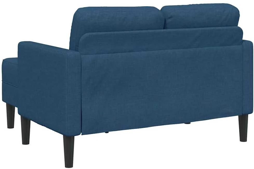 2-vietė sofa su L formos mėlynu 125 cm audiniu