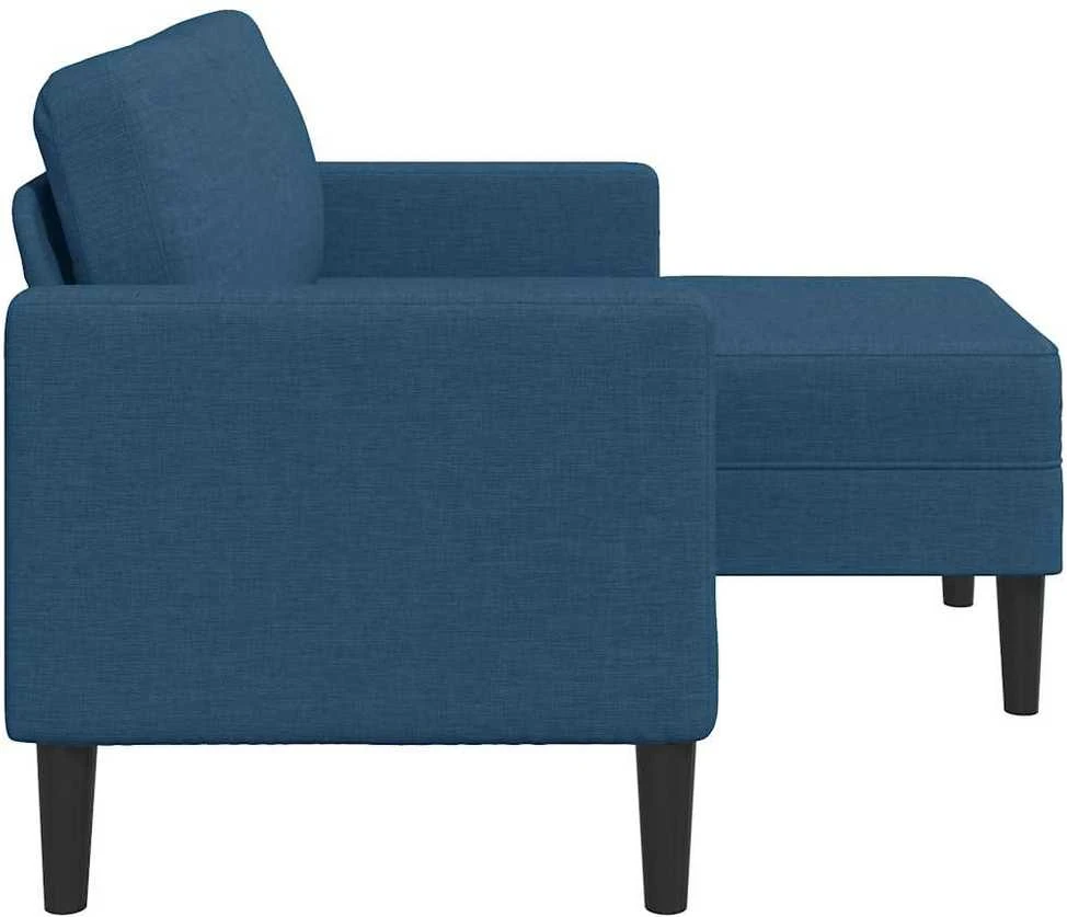 2-vietė sofa su L formos mėlynu 125 cm audiniu