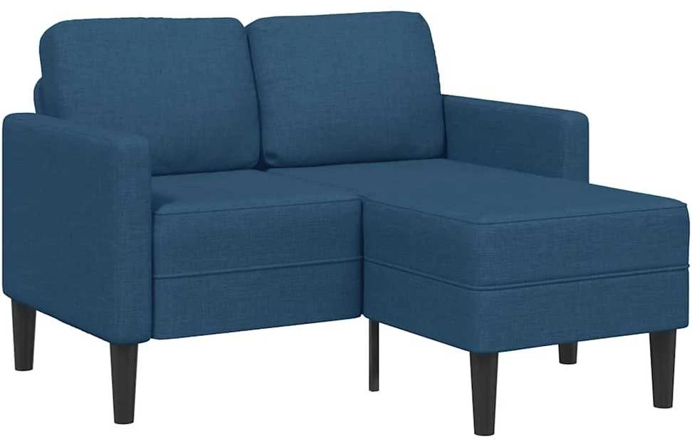 2-vietė sofa su L formos mėlynu 125 cm audiniu